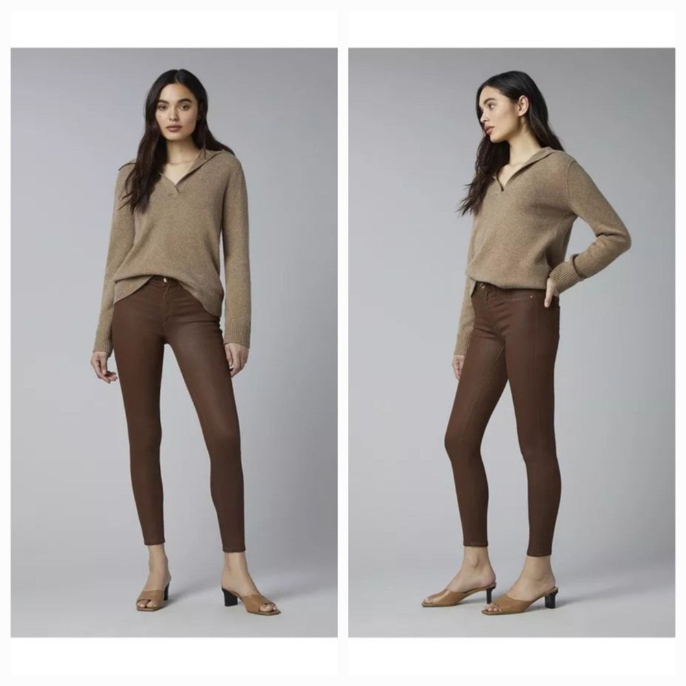 DL1961 Florence Skinny Mid Rise Instasculpt Ankle Jeans Pecan Crinkled Size 27